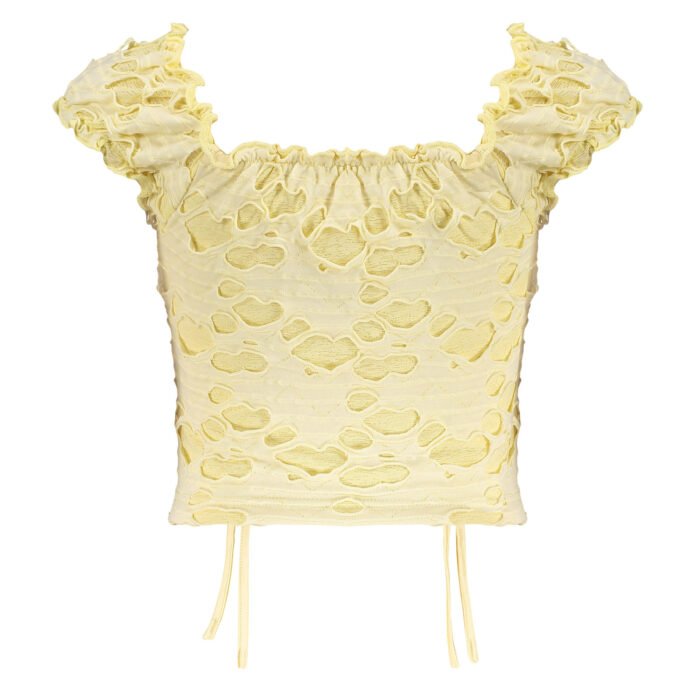 Frankie & Liberty Meisjes blouse - Maxime - Krijt wit Frankie & Liberty Meisjes blouse - Maxime - Honing geelMateriaal 100% POLYESTER
