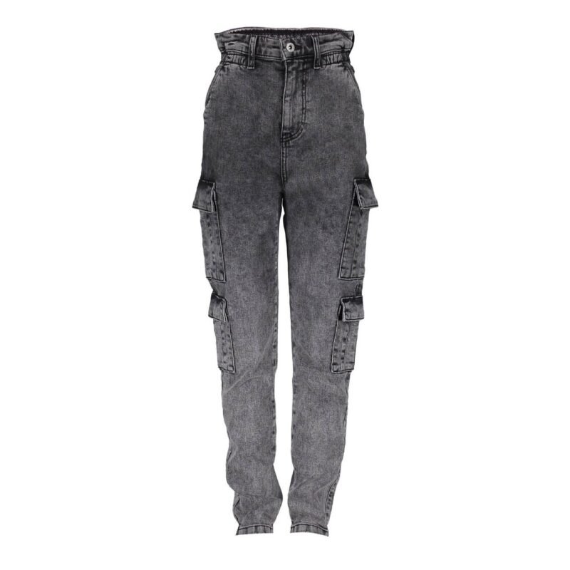 Frankie & Liberty Meisjes broek - Bird Cargo - Dark Grey Denim Frankie & Liberty Meisjes broek - Bird Cargo - Dark Grey DenimMateriaal