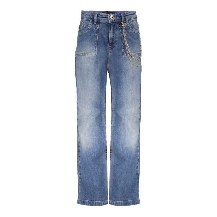 Frankie & Liberty Meisjes broek - Frankie Straight Leg - Mid Blue Denim Frankie & Liberty Meisjes broek - Frankie Straight Leg - Mid Blue DenimMateriaal