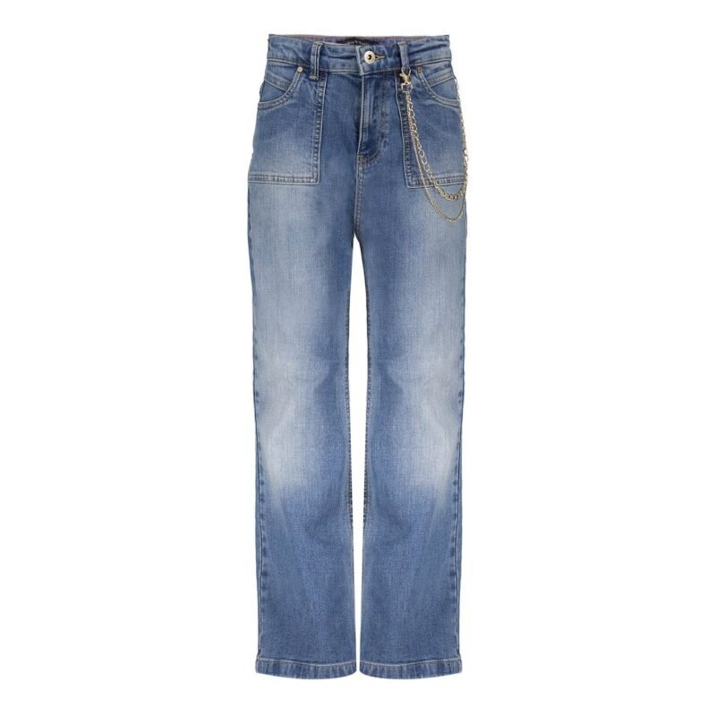 Frankie & Liberty Meisjes broek - Frankie Straight Leg - Mid Blue Denim Frankie & Liberty Meisjes broek - Frankie Straight Leg - Mid Blue DenimMateriaal