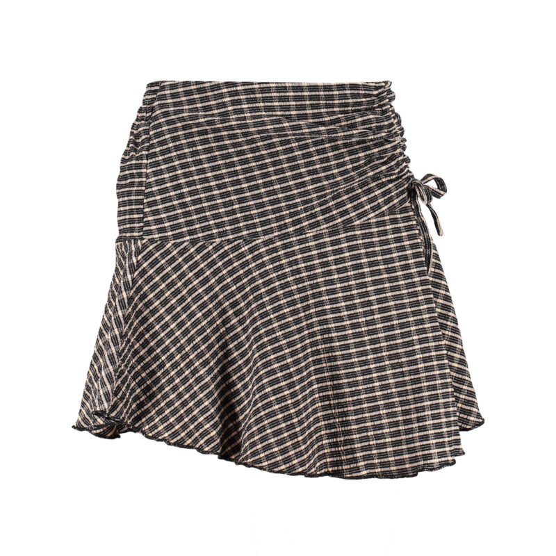 Frankie & Liberty Meisjes broek/rok - May - Fresh abrikoos / Zwart geruit Frankie & Liberty Meisjes broek/rok - May - Fresh abrikoos / Zwart geruitMateriaal 98% Polyester