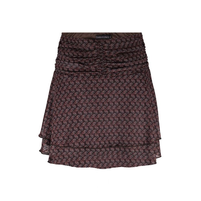 Frankie & Liberty Meisjes rok - Hilary - Print madarin/chocolade Frankie & Liberty Meisjes rok - Hilary - Print madarin/chocolade92% Polyester