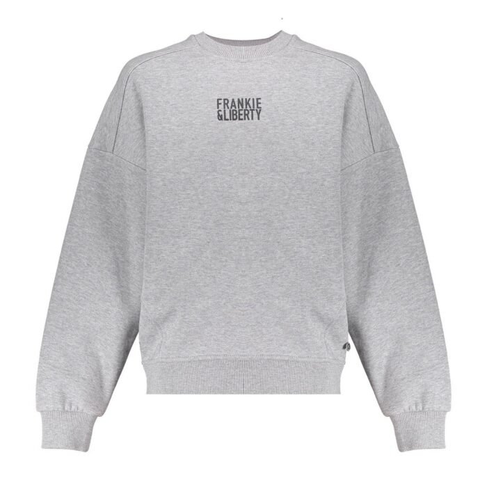 Frankie & Liberty Meisjes sweat shirt - Paris - 13 Light Grey Melange Frankie & Liberty Meisjes sweat shirt - Paris - 13 Light Grey MelangeMateriaal