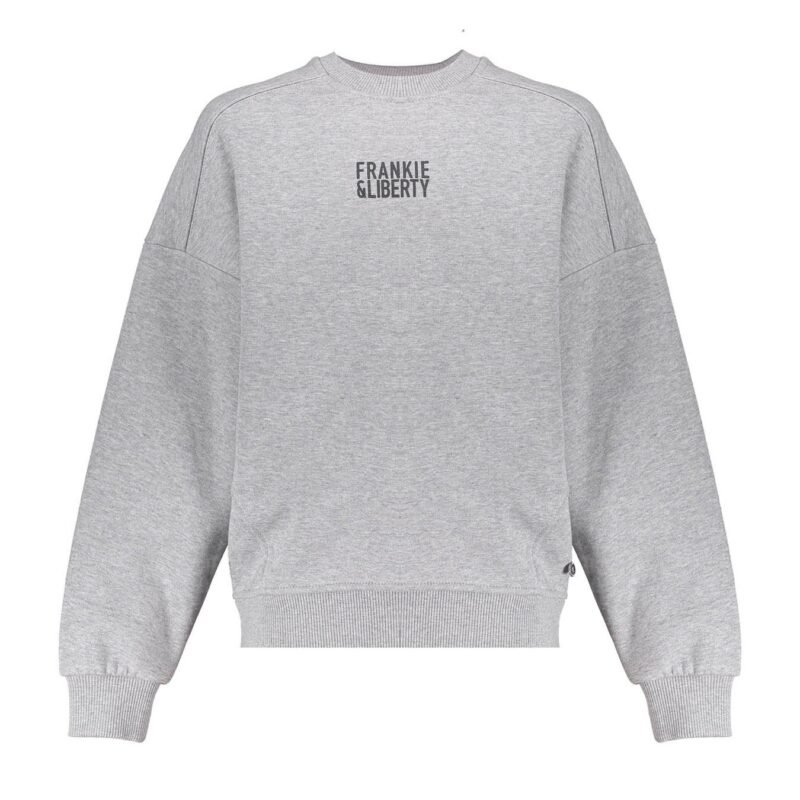 Frankie & Liberty Meisjes sweat shirt - Paris - 13 Light Grey Melange Frankie & Liberty Meisjes sweat shirt - Paris - 13 Light Grey MelangeMateriaal