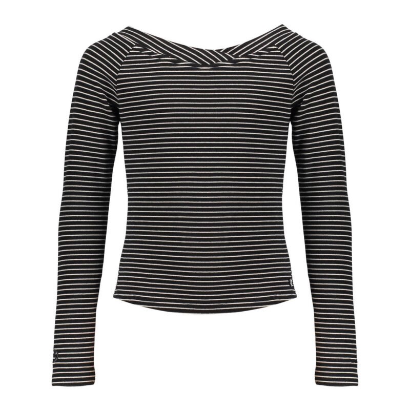 Frankie & Liberty Meisjes sweat shirt - Puck - Stripes Off White Black Frankie & Liberty Meisjes sweat shirt - Puck - Stripes Off White BlackMateriaal