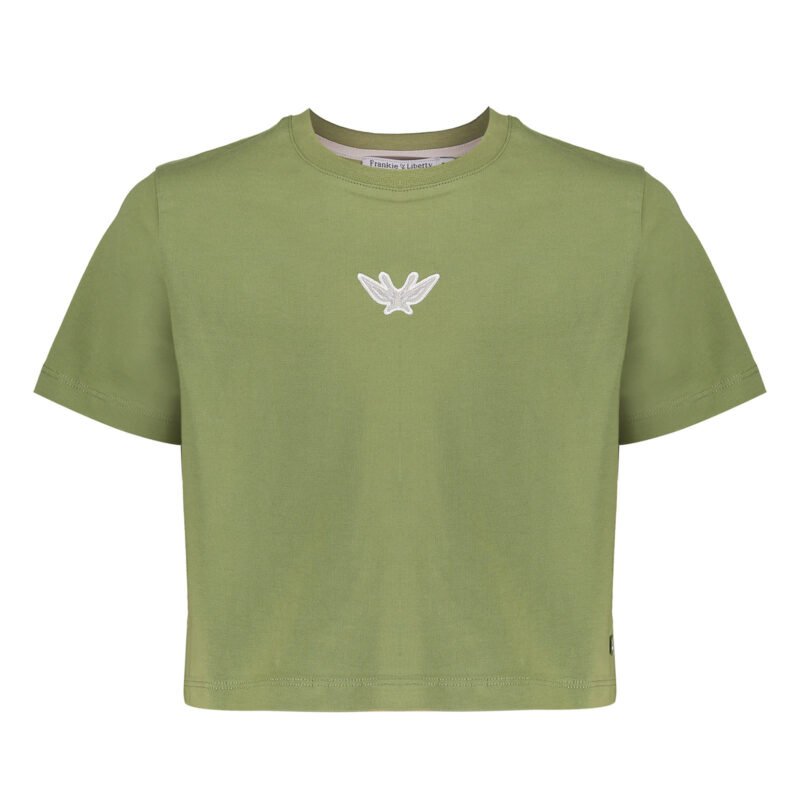 Frankie & Liberty Meisjes t-shirt - Marina - Fresh olijf groen Frankie & Liberty Meisjes t-shirt - Marina - Fresh olijf groenMateriaal