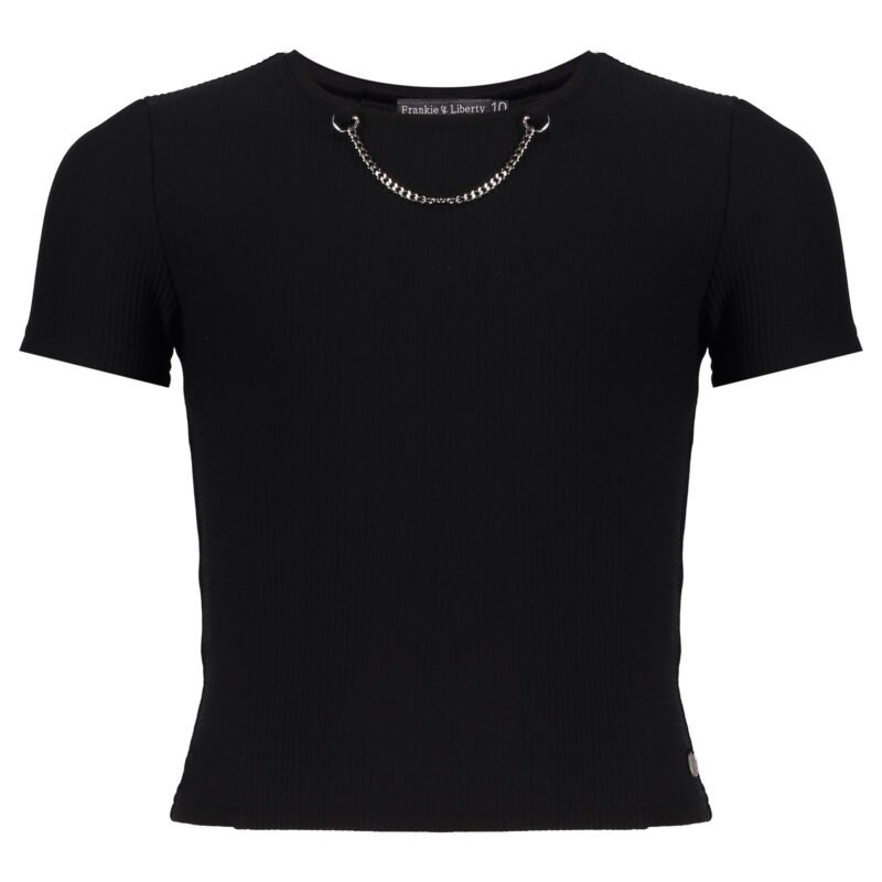 Frankie & Liberty Meisjes t-shirt - Mila - Zwart Frankie & Liberty Meisjes t-shirt - Mila - ZwartMateriaal 75% Nylon