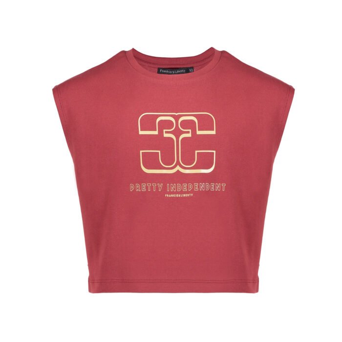Frankie & Liberty Meisjes t-shirt - Nora - N367 Chili Frankie & Liberty Meisjes t-shirt - Nora - N367 ChiliMateriaal