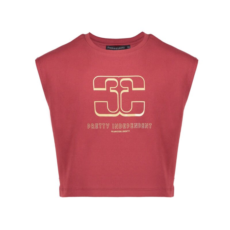 Frankie & Liberty Meisjes t-shirt - Nora - N367 Chili Frankie & Liberty Meisjes t-shirt - Nora - N367 ChiliMateriaal