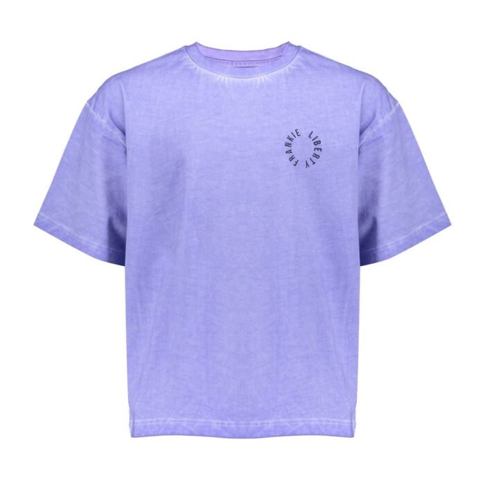 Frankie & Liberty Meisjes t-shirt - Paris - 41.9 Lavender Blue Frankie & Liberty Meisjes t-shirt - Paris - 41.9 Lavender BlueMateriaal
