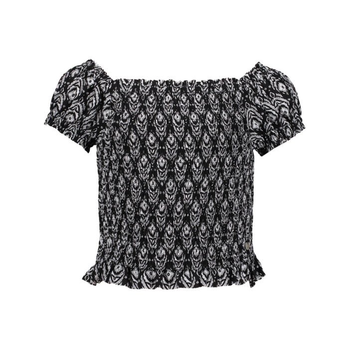 Frankie & Liberty Meisjes top - Cassy - Print zwart/off white Frankie & Liberty Meisjes top - Cassy - Print zwart/off white