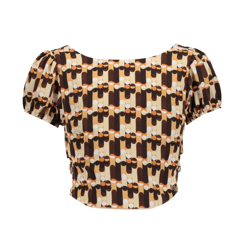 Frankie & Liberty Meisjes top - Hnte - Print chocolade bruin/zacht zand Frankie & Liberty Meisjes top - Hnte - Print chocolade bruin/zacht zand100% polyester lining: 100% Viscose