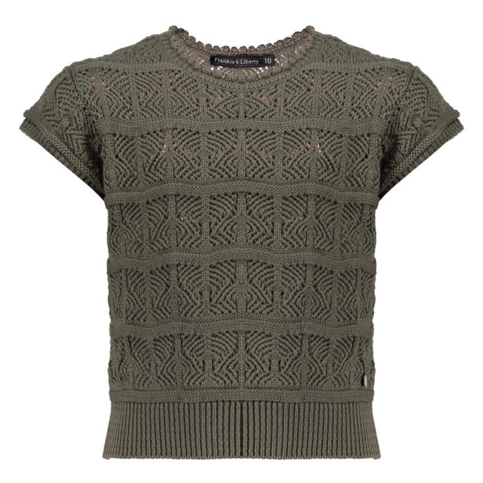Frankie & Liberty Meisjes trui gebreid - May - Fresh olijf groen Frankie & Liberty Meisjes trui gebreid - May - Fresh olijf groenMateriaal 100% Organic Cotton