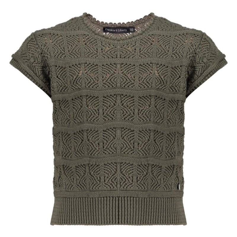 Frankie & Liberty Meisjes trui gebreid - May - Fresh olijf groen Frankie & Liberty Meisjes trui gebreid - May - Fresh olijf groenMateriaal 100% Organic Cotton