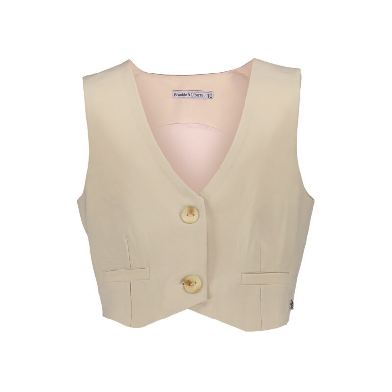 Frankie & Liberty Meisjes vest - Hailey - Zacht zand Frankie & Liberty Meisjes vest - Hailey - Zacht zand97% Polyester 3% Spandex lining: 100% Viscose