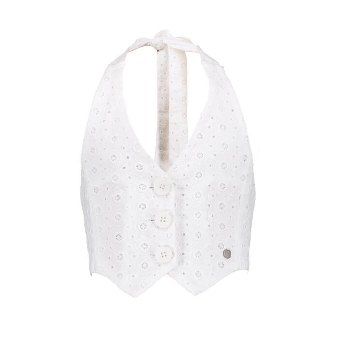 Frankie & Liberty Meisjes vest - Nicole - Bright White Frankie & Liberty Meisjes vest - Nicole - Bright WhiteMateriaal