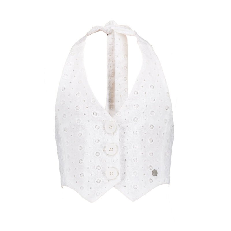 Frankie & Liberty Meisjes vest - Nicole - Bright White Frankie & Liberty Meisjes vest - Nicole - Bright WhiteMateriaal