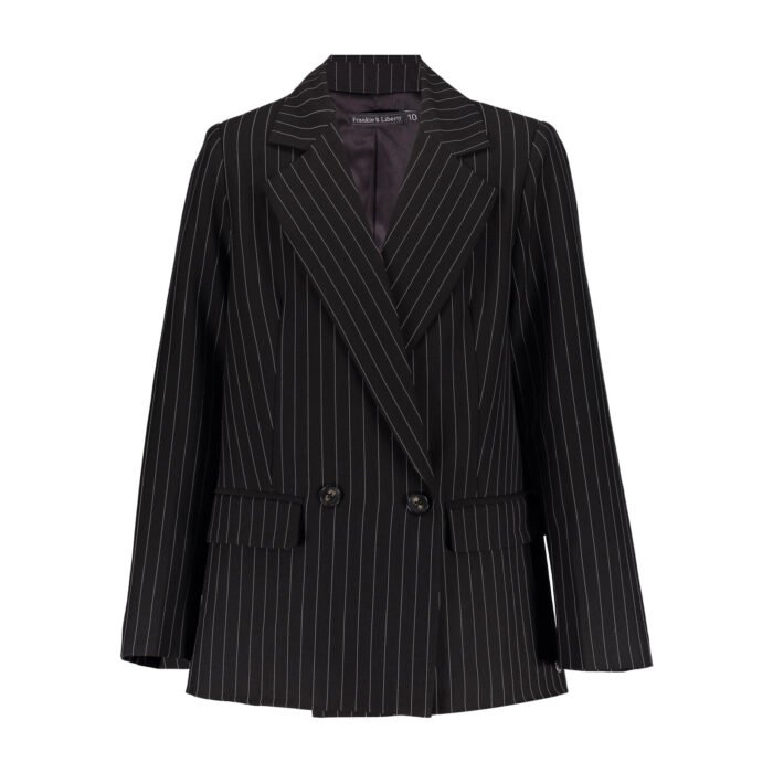 Frankie & Liberty Meisjes winterjas - Eva - Zwart / ice gestreept Frankie & Liberty Meisjes blazer - Eva - Zwart / ice gestreeptMateriaal