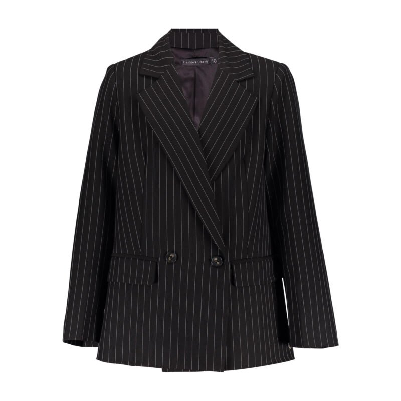 Frankie & Liberty Meisjes winterjas - Eva - Zwart / ice gestreept Frankie & Liberty Meisjes blazer - Eva - Zwart / ice gestreeptMateriaal