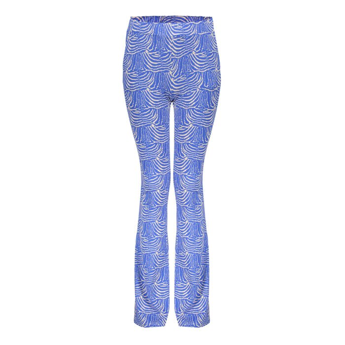 Geisha Meisjes flair broek - kobalt zebra Geisha Meisjes flair broek - kobalt zebra96% viscose/ 4% elastane
