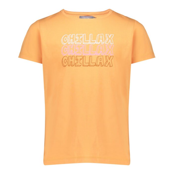 Geisha Meisjes t-shirt 'chillax' - Licht oranje Geisha Meisjes t-shirt 'chillax' - Licht oranje100% cotton