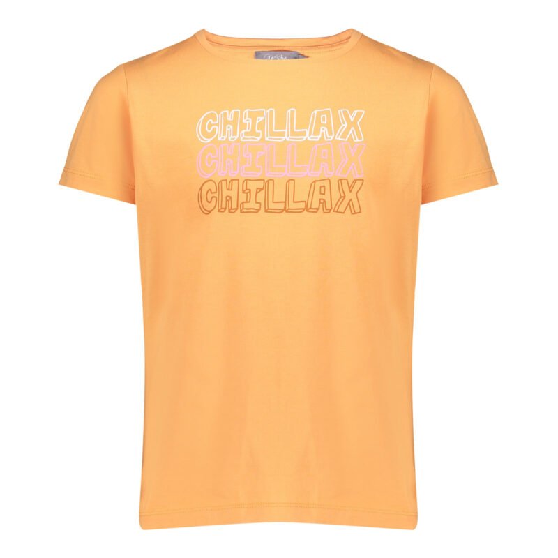 Geisha Meisjes t-shirt 'chillax' - Licht oranje Geisha Meisjes t-shirt 'chillax' - Licht oranje100% cotton