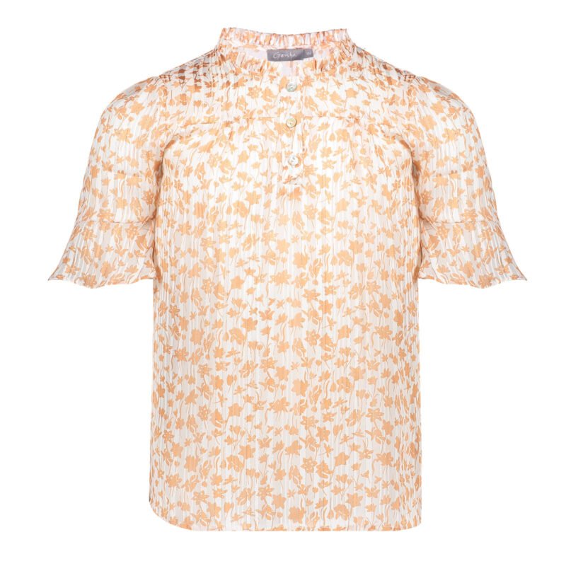 Geisha Meisjes top AOP - Off white / Abrikoos / Zilver Geisha Meisjes top AOP - Off white / Abrikoos / Zilver100% polyester
