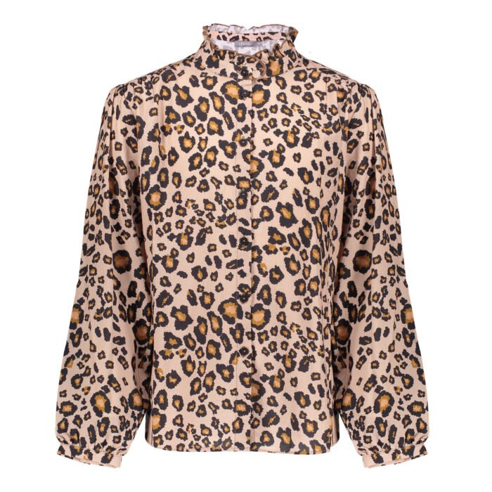 Geisha Meisjes top - Panter - Zand / Zwart Geisha Meisjes top - Panter - Zand / Zwart 100% viscose