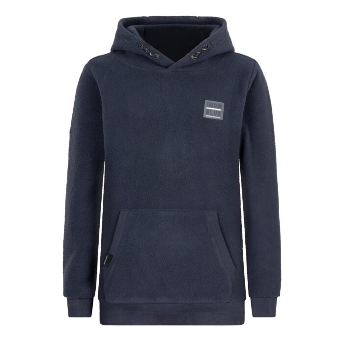 Indian Blue Jeans Jongens hoodie teddy - Navy blauw Indian Blue Jeans Jongens hoodie teddy - Navy blauwMateriaal 74% Polyester/ 26% Cotton