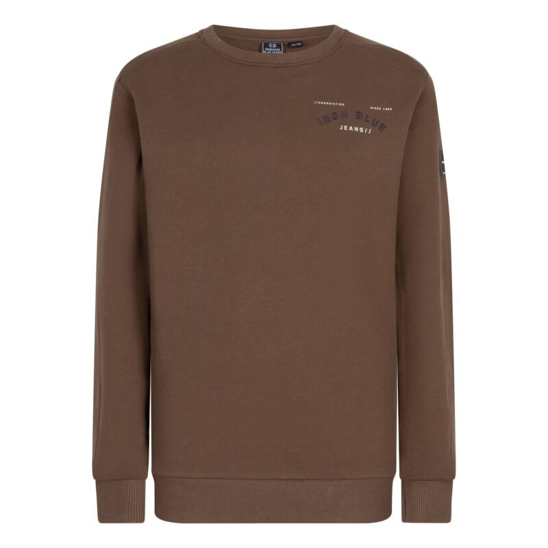 Indian Blue Jeans Jongens sweater ibj united - Spice bruin Indian Blue Jeans Jongens sweater ibj united - Spice bruinMateriaal 97% Cotton/ 3% Elastane