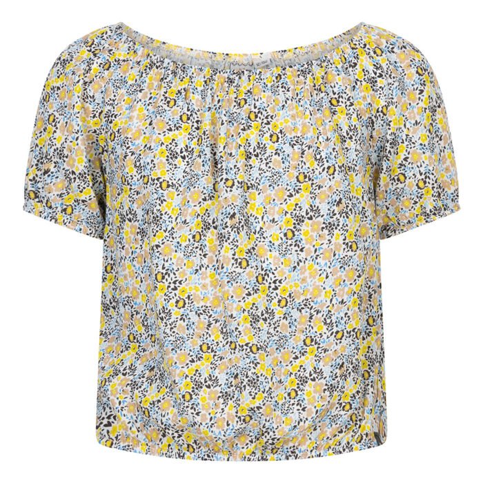 Indian Blue Jeans Meisjes crop top bloemen - Licht blauw Indian Blue Jeans Meisjes crop top bloemen - Licht blauwMateriaal 100% Viscose