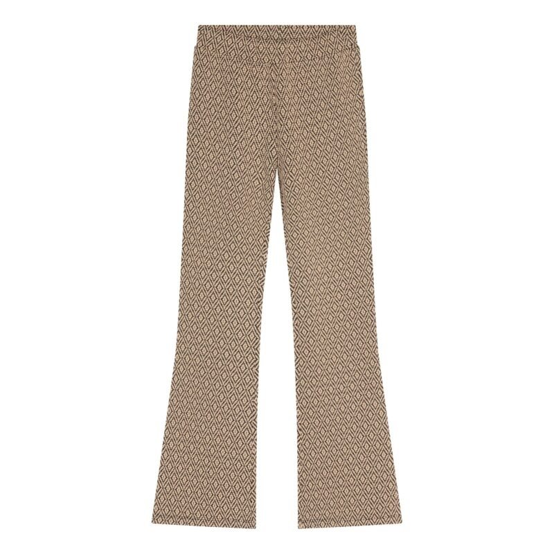 Indian Blue Jeans Meisjes flair broek ikat - Warm zand Indian Blue Jeans Meisjes flair broek ikat - Warm zandMateriaal 85% Polyester/ 8% Viscose/ 7% Elastane