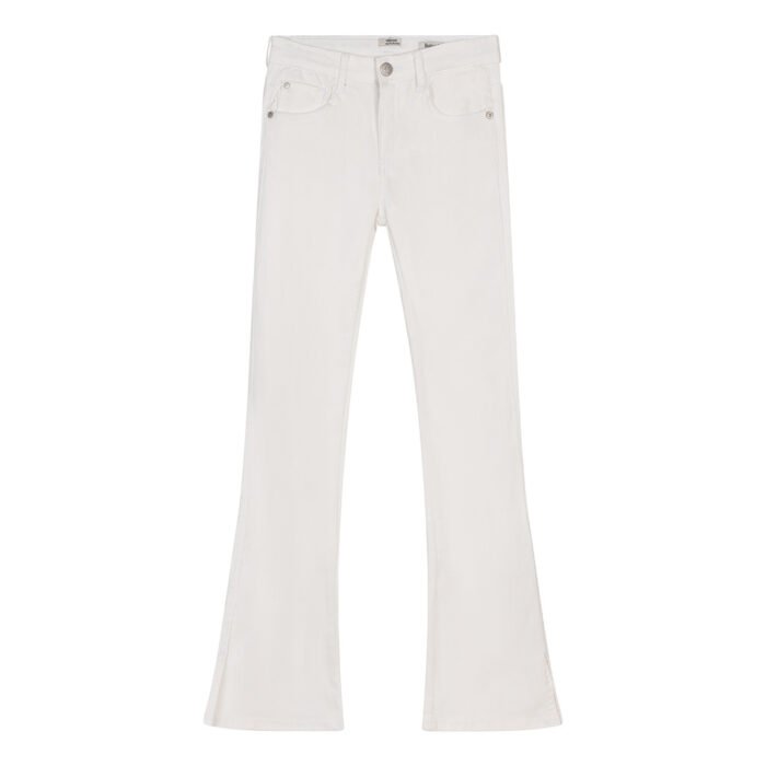 Indian Blue Jeans Meisjes jeans broek Lexi bootcut fit - Wit Indian Blue Jeans Meisjes jeans broek Lexi bootcut fit - WitMateriaal 86% Cotton/11% Polyester/3% Elastane