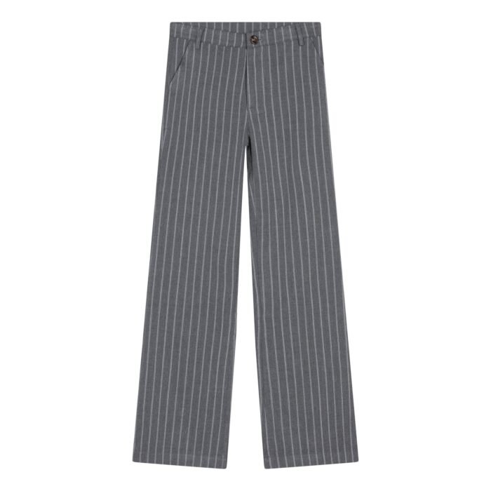 Indian Blue Jeans Meisjes pantalon broek wide fit krijtstreep - Steen grijs Indian Blue Jeans Meisjes pantalon broek wide fit krijtstreep - Steen grijsMateriaal 80% Polyester/ 17% Viscose/ 3% Elastane