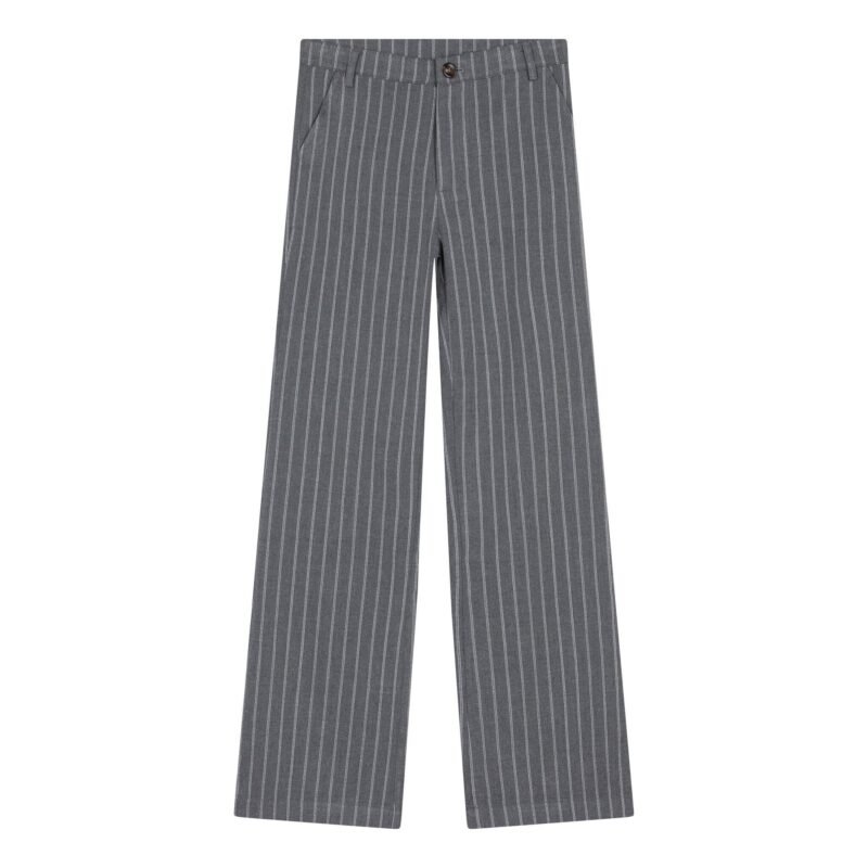 Indian Blue Jeans Meisjes pantalon broek wide fit krijtstreep - Steen grijs Indian Blue Jeans Meisjes pantalon broek wide fit krijtstreep - Steen grijsMateriaal 80% Polyester/ 17% Viscose/ 3% Elastane
