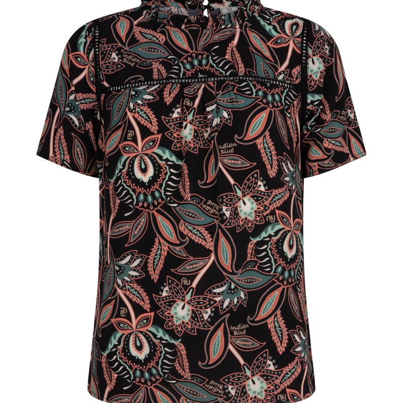 Indian Blue Jeans Meisjes shirt bloemen - Zwart Indian Blue Jeans Meisjes shirt bloemen - Zwart100% Polyester