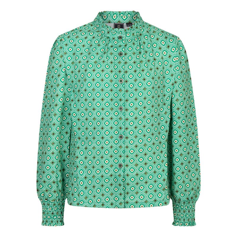 Indian Blue Jeans Meisjes shirt geometric print - Gras groen Indian Blue Jeans Meisjes shirt geometric print - Gras groenMateriaal 100% Polyester