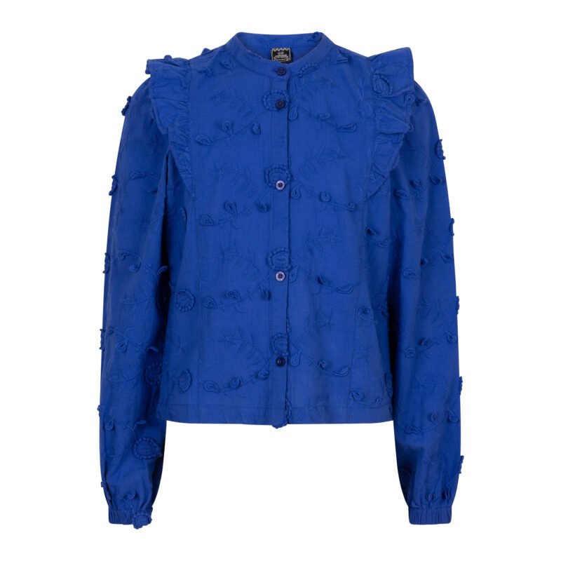 Indian Blue Jeans Meisjes shirt ls bloemen ruffel - Konings blauw Indian Blue Jeans Meisjes shirt ls bloemen ruffel - Konings blauwMateriaal 100% Cotton