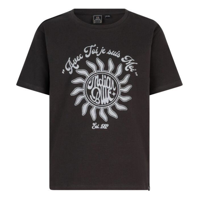 Indian Blue Jeans Meisjes t-shirt avec-toi - Phantom grijs Indian Blue Jeans Meisjes t-shirt avec-toi - Phantom grijsMateriaal 95% Cotton/ 5% Elastane