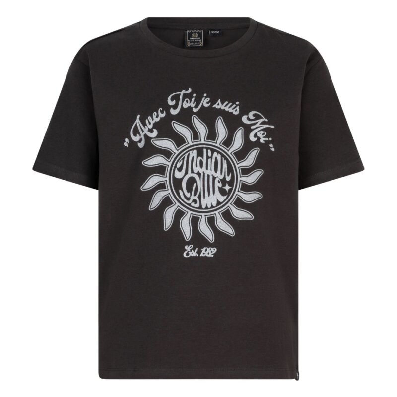 Indian Blue Jeans Meisjes t-shirt avec-toi - Phantom grijs Indian Blue Jeans Meisjes t-shirt avec-toi - Phantom grijsMateriaal 95% Cotton/ 5% Elastane