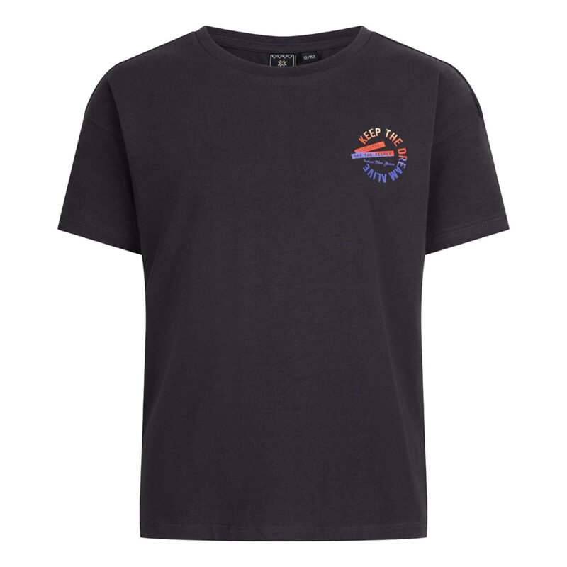 Indian Blue Jeans Meisjes t-shirt festival oversized - Phantom blauw Indian Blue Jeans Meisjes t-shirt festival oversized - Phantom blauwMateriaal 95% Cotton/5% Elastane