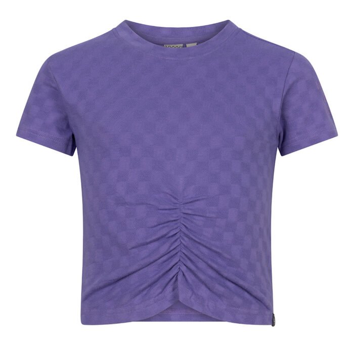 Indian Blue Jeans Meisjes t-shirt geruit - Paars Indian Blue Jeans Meisjes t-shirt geruit - PaarsMateriaal 100% Cotton
