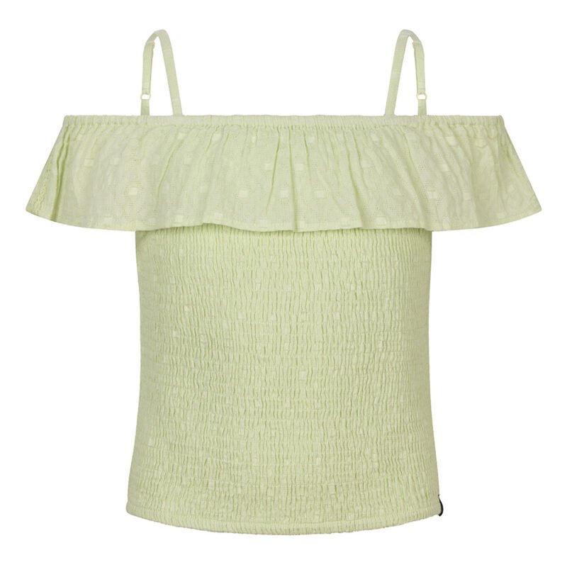 Indian Blue Jeans Meisjes top smock strapless - Licht pastel groen Indian Blue Jeans Meisjes top smock strapless - Licht pastel groenMateriaal 100% Cotton