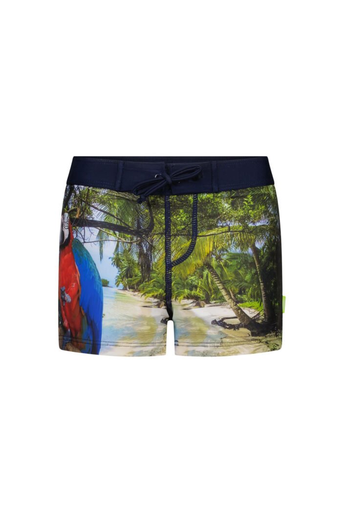 Just Beach Jongens zwembroek - Nevada - Parrot island Just Beach Jongens zwembroek - Nevada - Parrot islandMateriaal swimwear 80% RPE