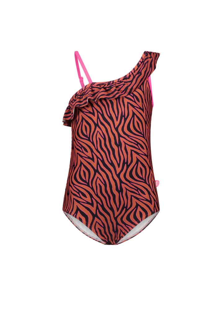 Just Beach Meisjes badpak - Caramel zebra Just Beach Meisjes badpak - Caramel zebraswimwear 80% polyamide 20% ela