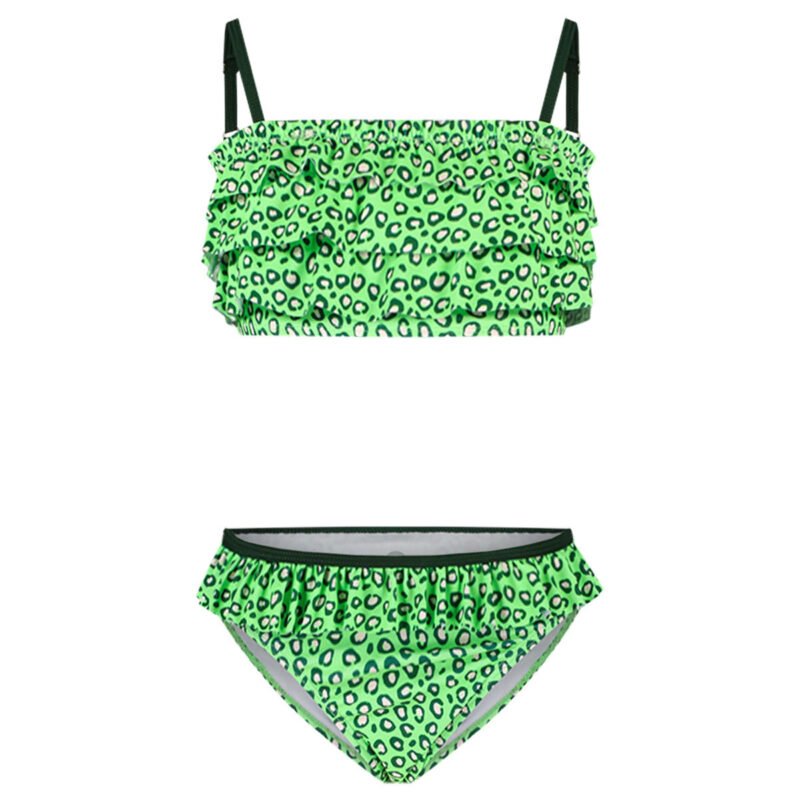 Just Beach Meisjes bikini - Ruffel - Tropic leo Just Beach Meisjes bikini - Ruffel - Tropic leoMateriaal swimwear 80% RPE