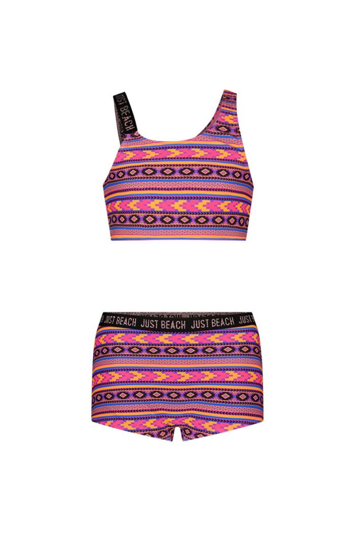 Just Beach Meisjes bikini Tanzania - Paars aztek Just Beach Meisjes bikini Tanzania - Paars aztekMateriaal swimwear 80% RPE