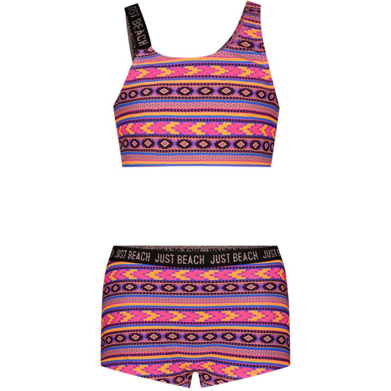 Just Beach Meisjes bikini Tanzania - Paars aztek Just Beach Meisjes bikini Tanzania - Paars aztekMateriaal swimwear 80% RPE
