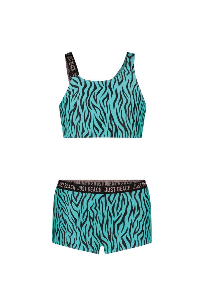 Just Beach Meisjes bikini Tanzania - Turquoise zebra Just Beach Meisjes bikini Tanzania - Turquoise zebraMateriaal swimwear 80% RPE