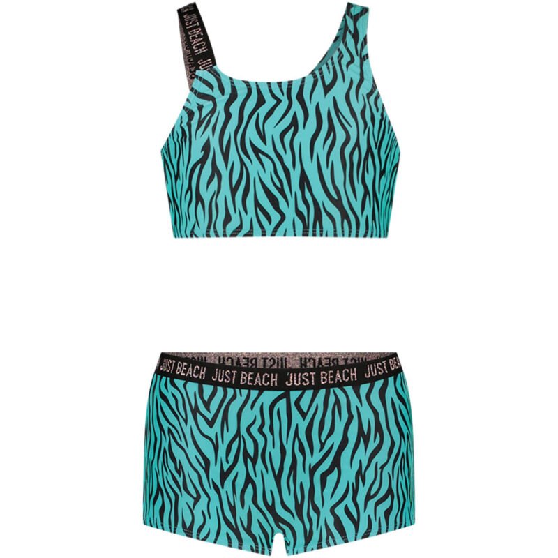 Just Beach Meisjes bikini Tanzania - Turquoise zebra Just Beach Meisjes bikini Tanzania - Turquoise zebraMateriaal swimwear 80% RPE
